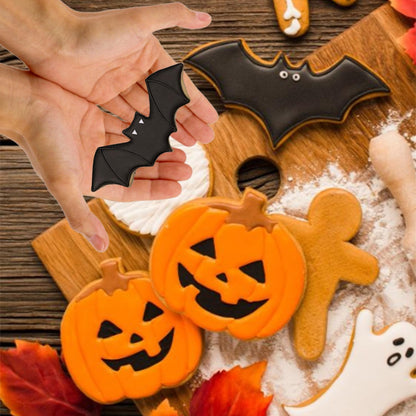 Halloween Cookie Cutters Set Large - Witch's Hat, Pumpkin, Ghost, Bat and Cat Cutter Stainless Steel