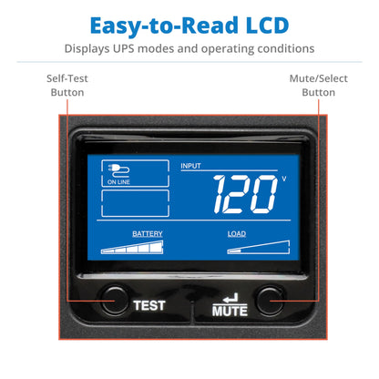 Eaton Tripp Lite series OMNI1500LCDT 1500VA UPS Battery Backup Computer Uninterruptible Power Supply Units & Surge Protector, 810W, 10 Outlets, AVR, LCD Screen, 3 Year Warranty & $250,000 Insurance