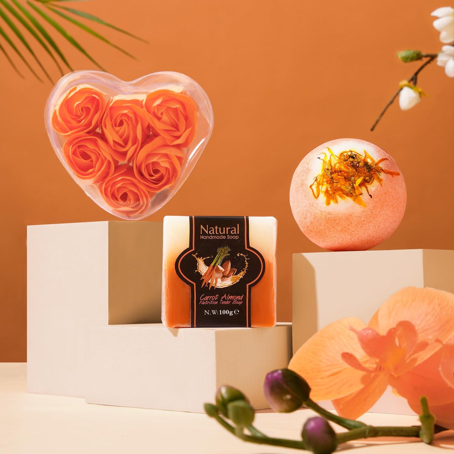 Fall Gifts for Women Orange,Halloween, Birthday Gifts for Mom Her Wife Friend w/Fall Candle,Fall Home Decor,Self Care Get Well Gifts Spa Set, Christmas Thanksgiving Halloween,Boo Basket Gifts Box Cozy