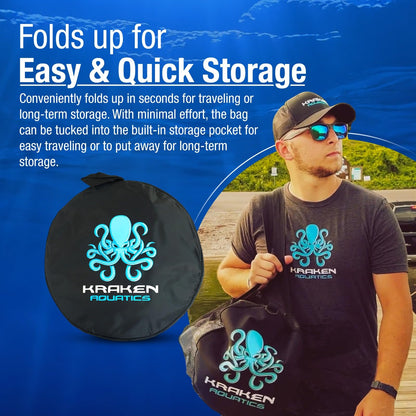 Kraken Aquatics Mesh Duffle Bag with Shoulder Strap | Large Dive Bag for Scuba Diving Gear, Snorkeling, Freediving, Spearfishing, Swimming & Beach | Heavy-Duty Mesh Duffel Bag for Quick Drying | XL