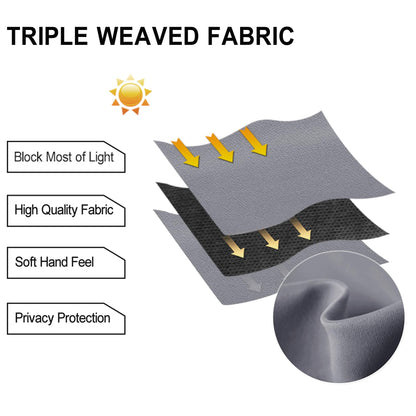 DWCN Room Divider Curtain - Extra Wide Blackout Curtain for Sliding Glass Door, Living Room, Bedroom Partition and Shared Office Space, 1 Grommet Curtain Panel, 12ft Wide x 6ft Tall, Light Grey