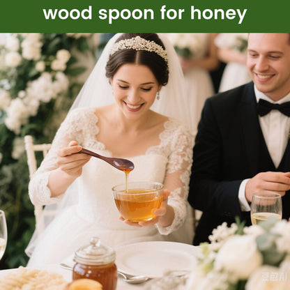 HANSGO Wooden Spoons for Eating, 6PCS Small Wooden Soup Spoons for Honey Coffee Stirring Tea Jam Bath Salts, 6 Inches