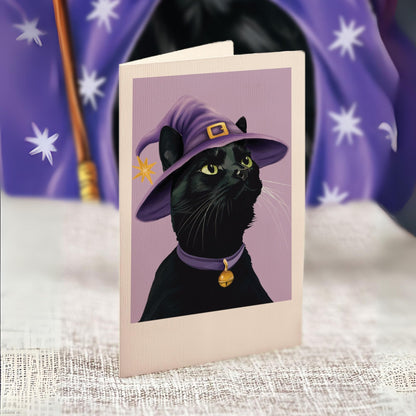 Freshcut Paper Pop Up Cards, Mini Halloween Cat, 6 Inch Mini Sized 3D Cat Gifts, Popup Greeting Card, Halloween Cards, October Card, Blank Notecard & Envelope