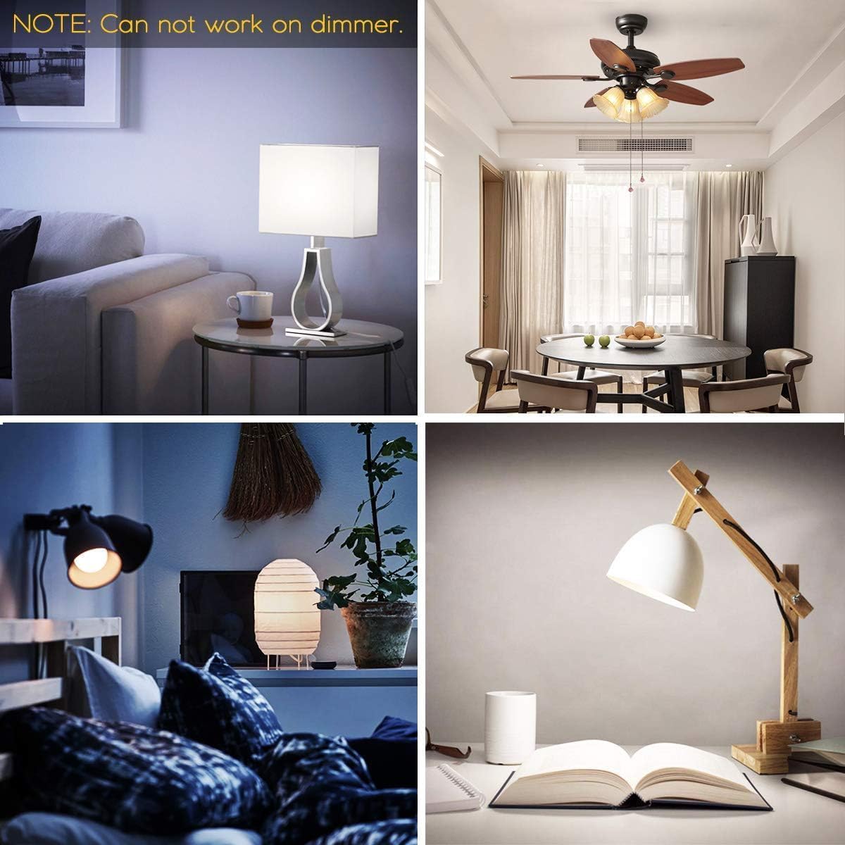 ILC RGB LED Light Bulb, Color Changing 40W Equivalent, Daylight White, 450LM Dimmable 5W E26 Screw Base RGBW, Mood Light Bulb - 12 Color Choices - Timing Infrared Remote Control Included (4 Pack)