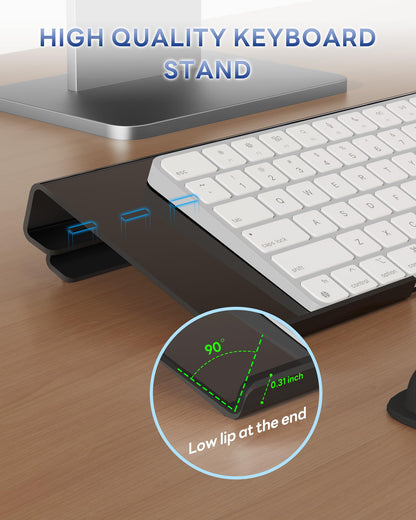 Laborio Computer Keyboard Stand for Desktop, 2-Level Height Adjustment Keyboard Wrist Rest, Non-Slip Key Board Riser Pad for Office, Gaming, and Home Desks
