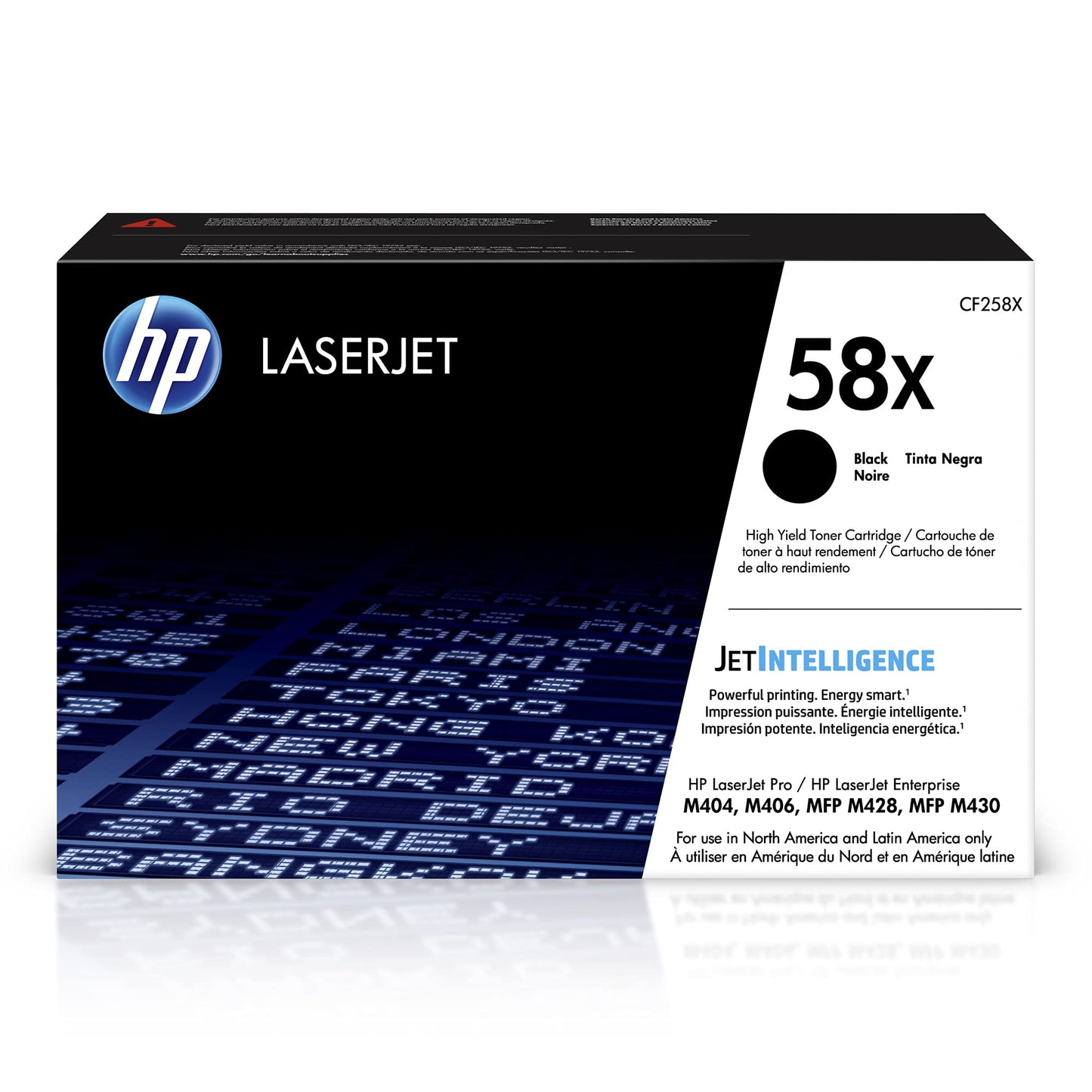 HP 58X Black Toner Cartridge for HP Printers | Works with LaserJet Enterprise M406dn, MFP M430f; LaserJet Pro M404 Series, MFP M428 Series | CF258X