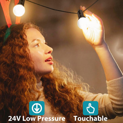 kolpop 50FT Outdoor String Lights with Dimmer Timer, G40 LED Patio Light with Edison Shatterproof Bulbs, Waterproof Connectable Hanging Lights for Outside Backyard Gazebo