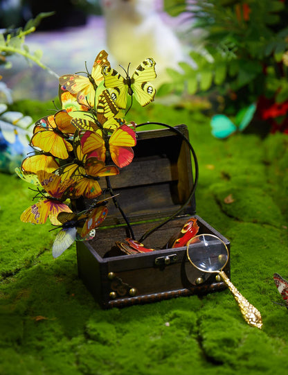 Coucoland Butterfly Fascinator Hat Monarch Butterfly Headband Crown Tea Party Halloween Costume Headpiece