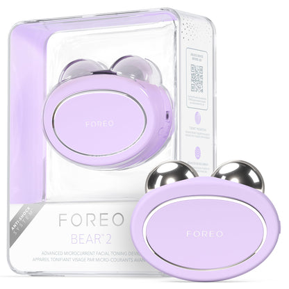 FOREO Bear 2 Advanced Toning Microcurrent Facial Device - Face Sculpting Tool - Firm & Contour - Non-Invasive - Increases Skin Care Absorption - Lavender