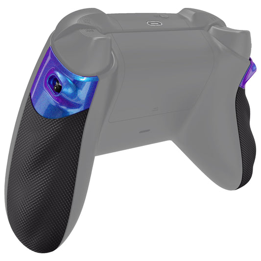 eXtremeRate Flexor Rubberized Side Rails Grips Button Stop Kit for Xbox Series X/S Controller, Anti-Slip Ergonomic Button Stopper Handle Grips for Xbox Core Controller – Chameleon Purple Blue