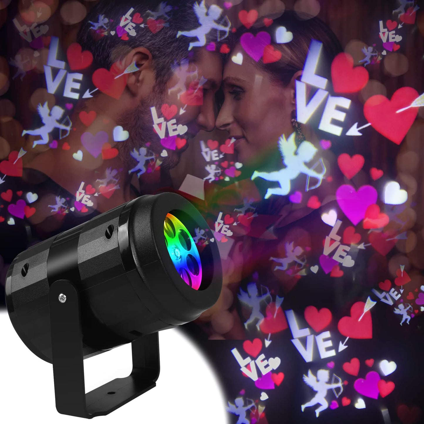 Halloween Projector Lights, Halloween LED Projection Lamp, Moving Skulls Pumpkin Projector Lights, Landscape Light for Indoor Halloween Holiday Night Gathering Party Decoration, Switchable-6 Slides