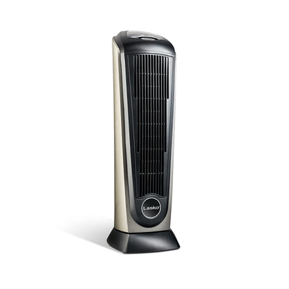 Lasko Tower Space Heater Indoor, Compact Electric Heaters for Indoor Use, Small Space Heater with Remote, Ideal Lasko Space Heaters for Indoor Use, 22.5 Inches, Grey/Black, 1500W, 751320