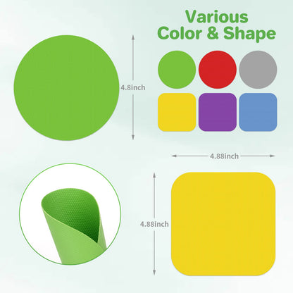 Leezmark 6 Pcs Jar Opener, Rubber Jar Grippers Multi-function Silicone Jar Gripper Pads Bottle Lid Opener Jar Openers for Seniors with Arthritis Weak Hands (6 Colors)