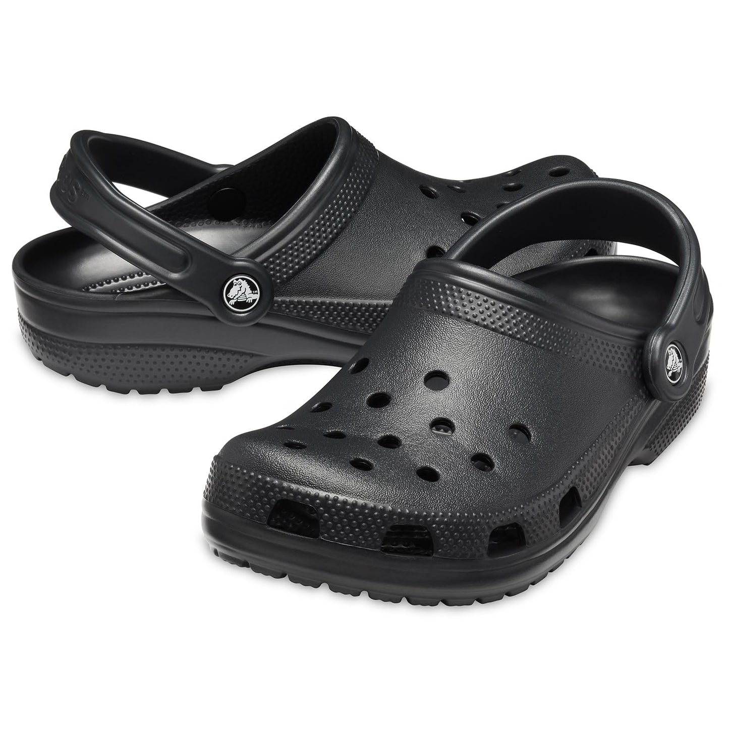 Crocs Unisex-Adult Classic Clogs, Black, 3 Men/5 Women
