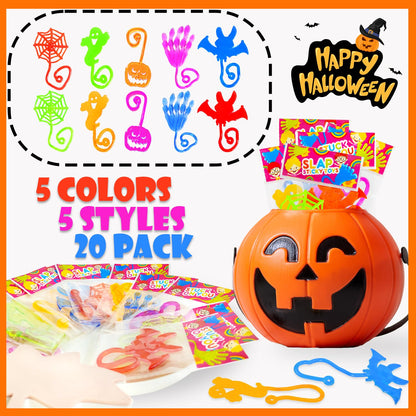 20 PCS Halloween Sticky Hands Party Favors Toys Gifts for Toddlers,Halloween Treats Non Candy for Kids,Boo Trick or Treat Basket Goodie Bag Stuffers Fillers,Classroom Prizes Trinket Decor for Boy Girl