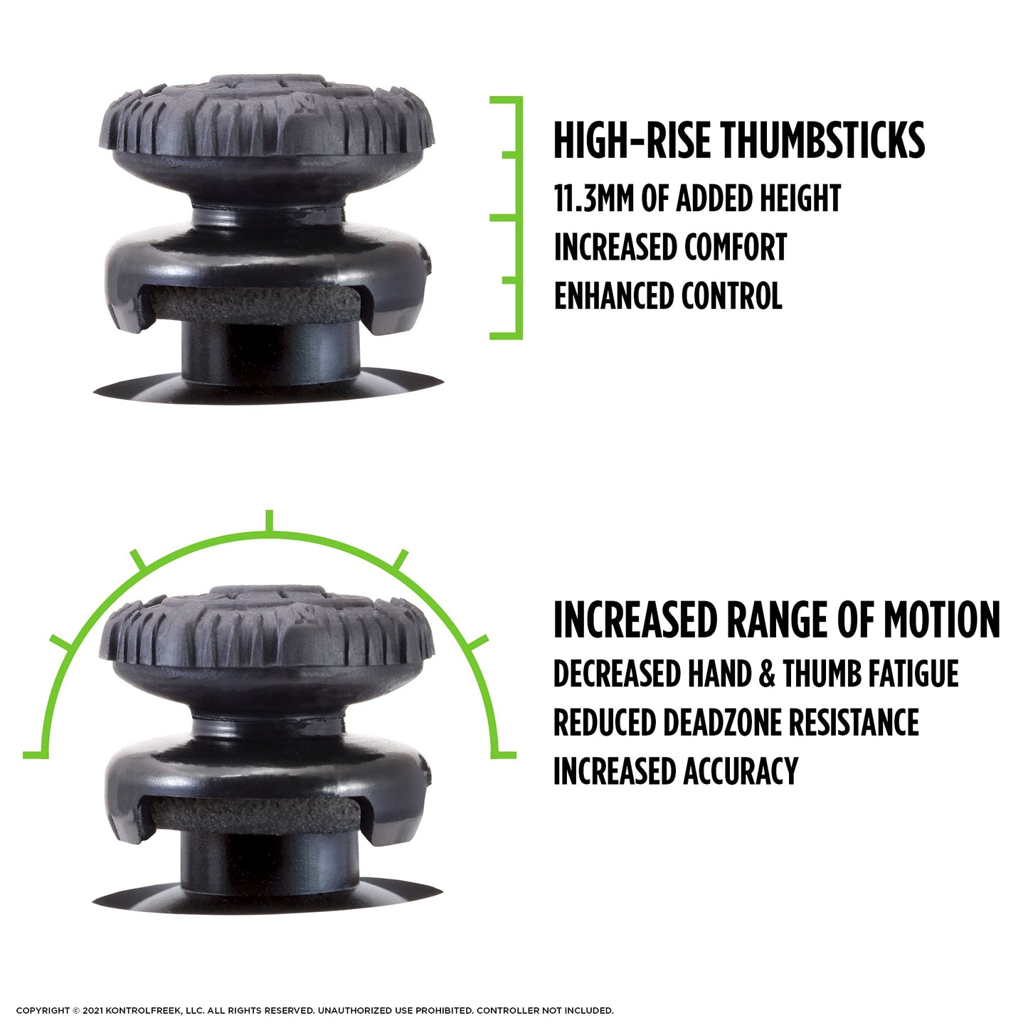 KontrolFreek FPS Freek Battle Royale Nightfall Performance Kit for Xbox One and Xbox Series X Controller | Includes Performance Thumbsticks and Performance Grips | Black