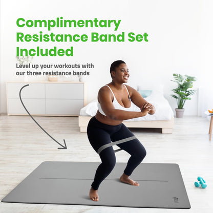 Large Yoga Mat (6'x4') – 1/4" & 1/2" Thick Exercise Mats for Home Workout, Extra Wide Workout Mats for Home Gym, Yoga, Pilates, Stretching, Floor & More