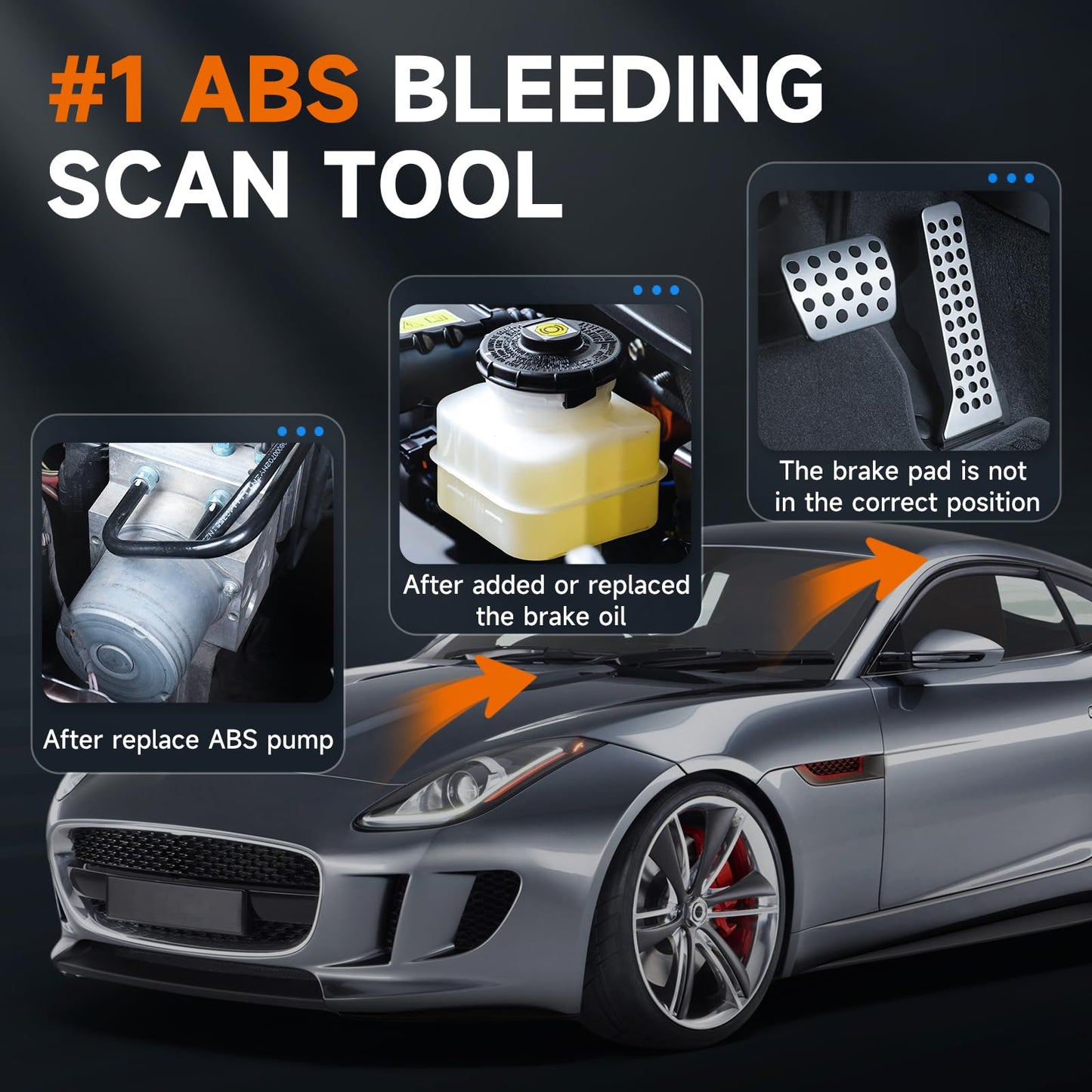 FOXWELL NT630 Plus OBD2 Scanner with ABS and SRS, 2025 ABS Auto Bleed Scan Tool Brake SRS Scanner Live Data, Car Code Reader Diagnostic Tool Bidirectional Scanner with SAS Oil Light