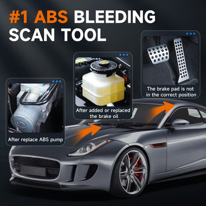 FOXWELL NT630 Plus OBD2 Scanner with ABS and SRS, 2025 ABS Auto Bleed Scan Tool Brake SRS Scanner Live Data, Car Code Reader Diagnostic Tool Bidirectional Scanner with SAS Oil Light