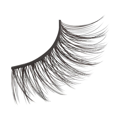 KISS Magnetic Eyeliner & Lash Kit, Tempt, 1 Pair of Synthetic False Eyelashes With 5 Double Strength Magnets and Smudge Proof, Biotin Infused Black Magnetic Eyeliner with Precision Tip Brush