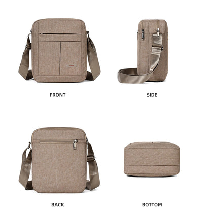 KL928 Men's Messenger Bag - Crossbody Shoulder Bags Travel Bag Man Purse Casual Sling Pack for Work Business (1401-2-Khaki)