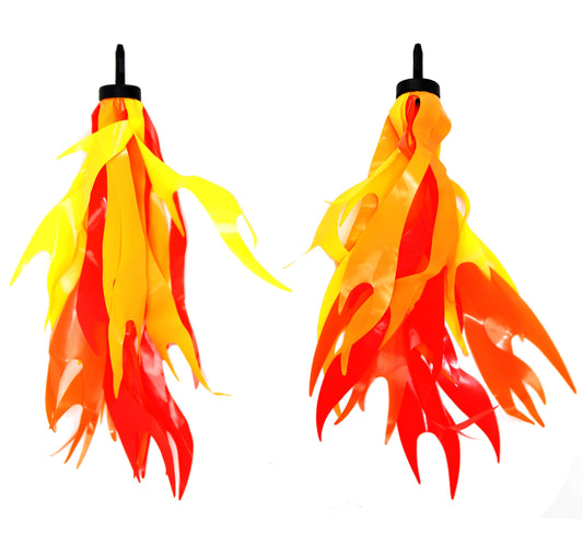 Iconikal Bicycle Scooter Handlebar Flame Streamers, 10-Inch Kids Bike Streamers, Easy Install