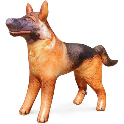 Jet Creations German Shepherd Inflatable – 43" L x 30" H – Halloween & Fall Decorations for Home, Office, Birthday Parties, Police Dog/K9, Animal Toy for Ages 3+, Black & Tan, 1 Pc
