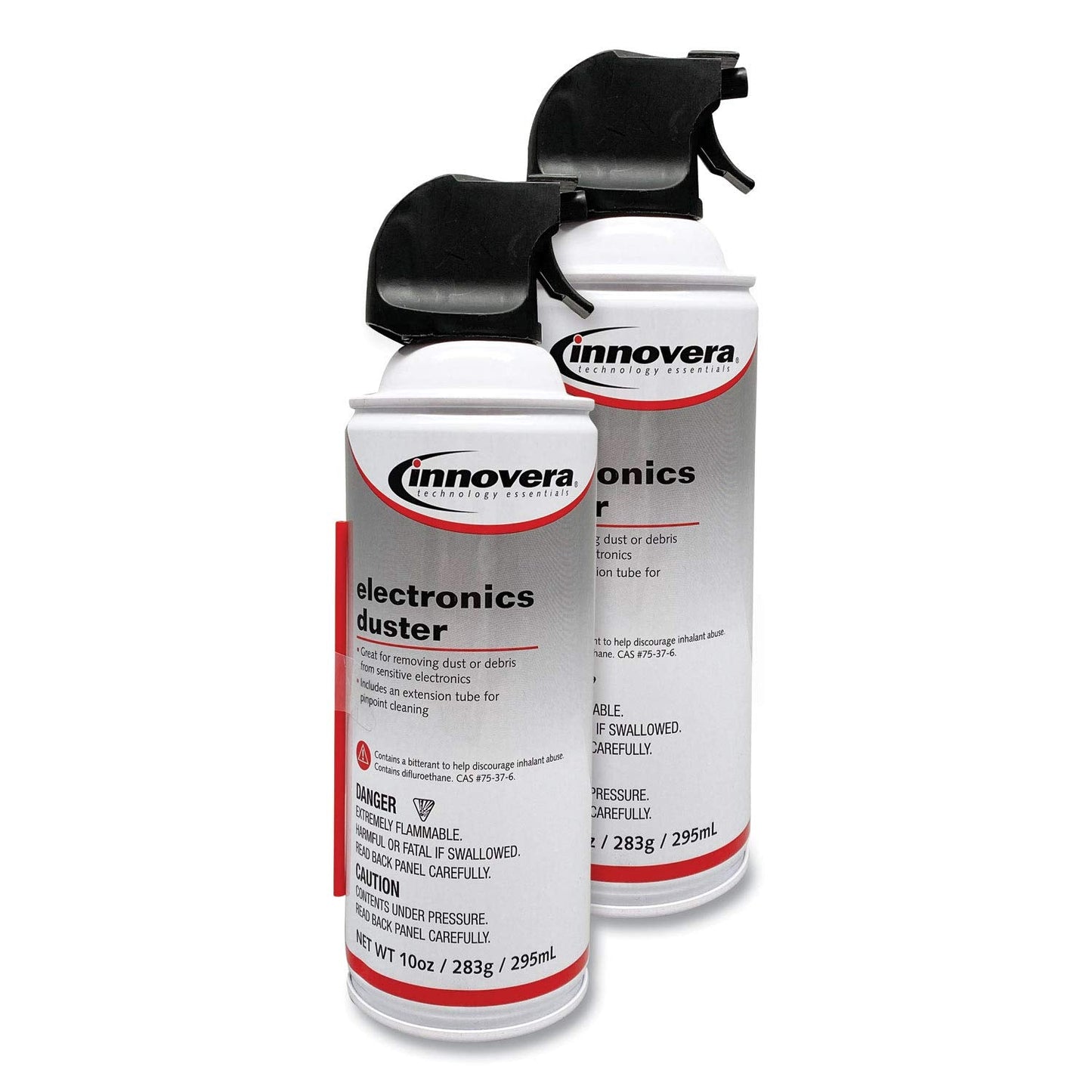 Innovera Compressed Air Duster Cleaner, 10 Oz Can, 2/Pack
