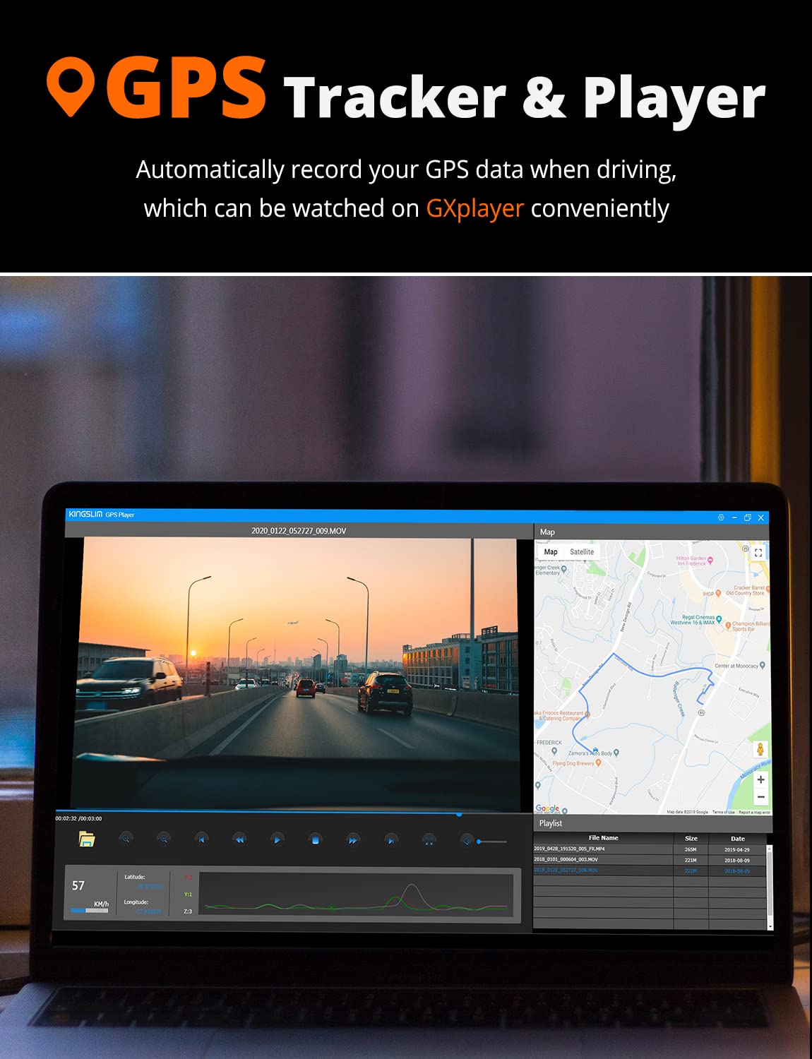 Kingslim D4 Dual Dash Cam with Built-in WiFi GPS, Front 4K/2.5K Rear 1080P for Cars , 3" IPS Touchscreen 170° FOV Dashboard Camera with Sony Starvis Sensor, Support 256GB Max