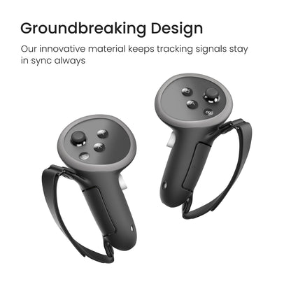 KIWI design Upgraded Comfort Controller Grips Compatible with Oculus/Meta Quest 3/3S Accessories, Hand Straps with Battery Opening