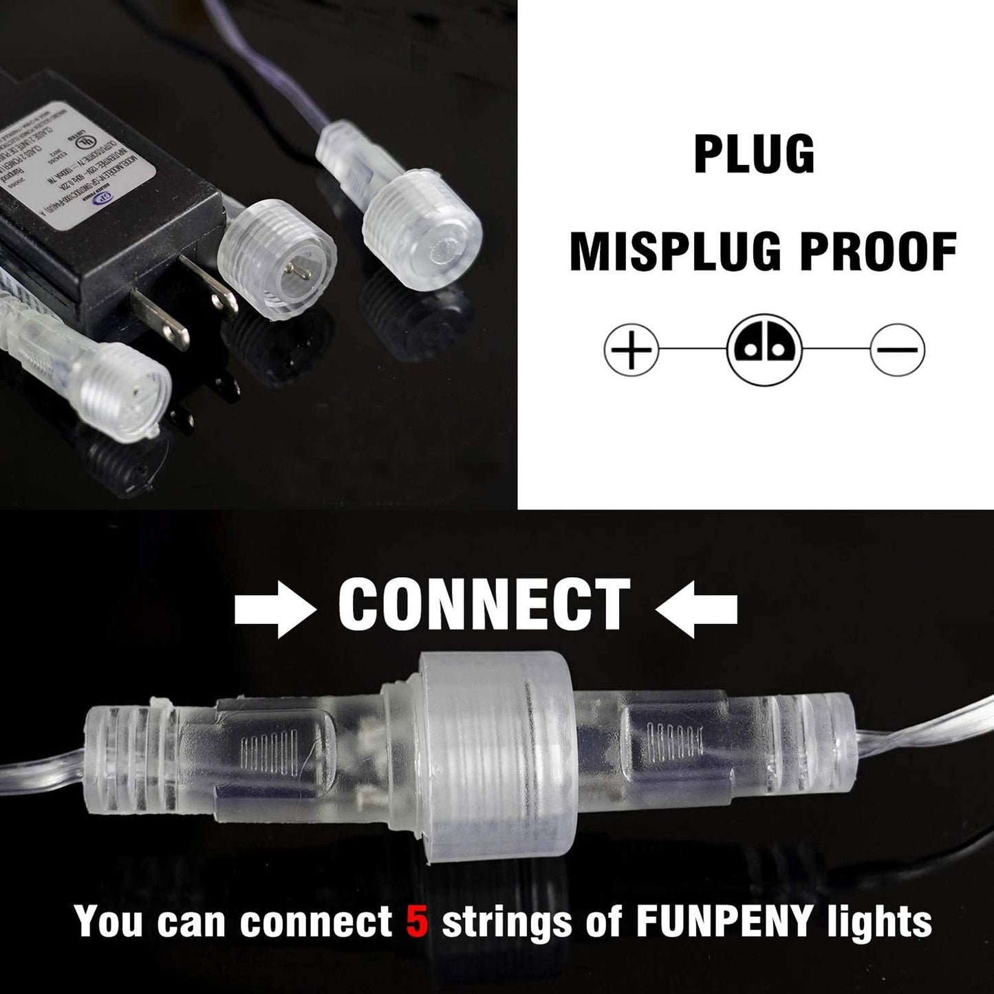 FUNPENY Meteor Shower Rain Lights, 288 LED Icicle Snow Falling Christmas Lights, Xmas Tree Holiday Decoration, White