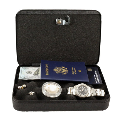 FSDC (Firearm Safety Devices) - FSDC-MLC5200 Keyed Steel Lockable Gun Case & Security Box – Heavy-Duty Powder Coated Steel – TSA Approved – Compact for Easy Storage