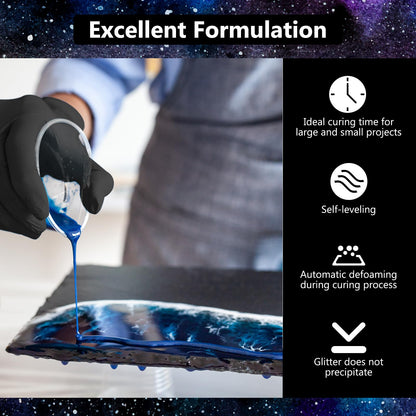 KISREL Epoxy Resin 82OZ - Crystal Clear Epoxy Resin Kit - No Yellowing No Bubble Art Resina Casting for Art Crafts, Jewelry Making, Wood & Molds(41OZ x 2)