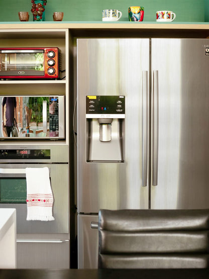 Cohoo Home Stainless Steel Contact Paper Peel and Stick Countertop Silver Stainless Steel Wallpaper for Kitchen Backsplash Self Adhesive Wallpaper Dishwasher Fridge Appliances Cover 17.7inW 197inL