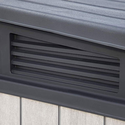 Keter Outdoor Storage Box & Shed for House, Patio & Yard, Elite Store, 4.6 x 2.7 Ft, Gray - Portable Utility Deck and Cabinet for Tools, Equipment, and Garbage