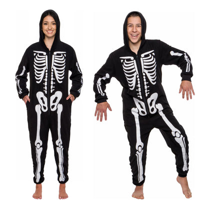 Funziez! Slim Fit Adult Onesie - Animal Halloween Costume - Plush Unisex One Piece Cosplay Suit for Women and Men