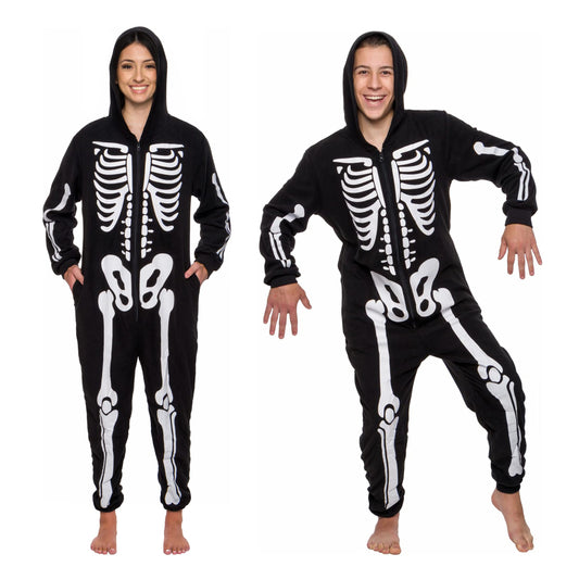 Funziez! Slim Fit Adult Onesie - Animal Halloween Costume - Plush Unisex One Piece Cosplay Suit for Women and Men