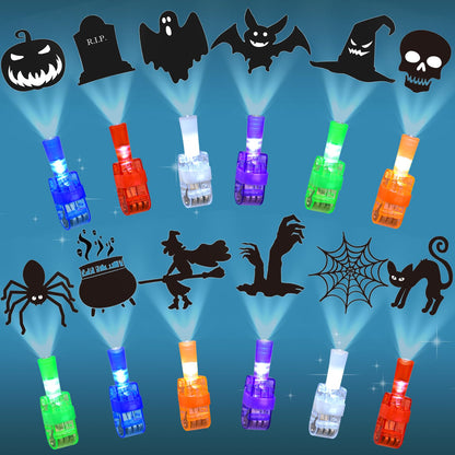 36pcs Halloween LED Finger Lights, Halloween Party Favors for Kids LED Light Up Toys Classroom Rewards Gifts, Halloween Treats Goody Bag Filler
