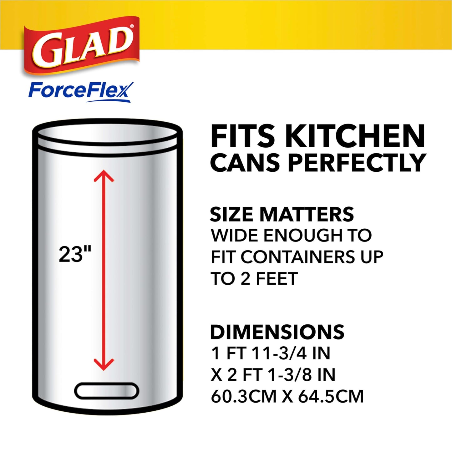 Glad ForceFlex Tall Kitchen Trash Bags, 13 Gallon, Fresh Clean, 80 Count (Package May Vary)
