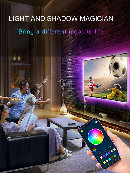 KANTUTOE LED Lights for TV, 16.4ft LED Lights for 45-75 Inch TVs, RGB TV Backlight Behind, Music Sync Bluetooth APP & Remote Control Strip Lights USB Powered for Bedroom/Gaming