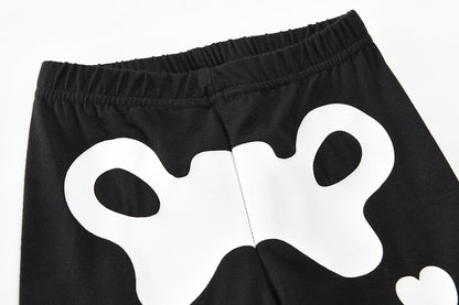 Kids Pajamas for Boys Skeleton Glow-in-The-Dark Cotton Sleepwear Toddler Pumpkin Clothes Halloween Outfit Size 10