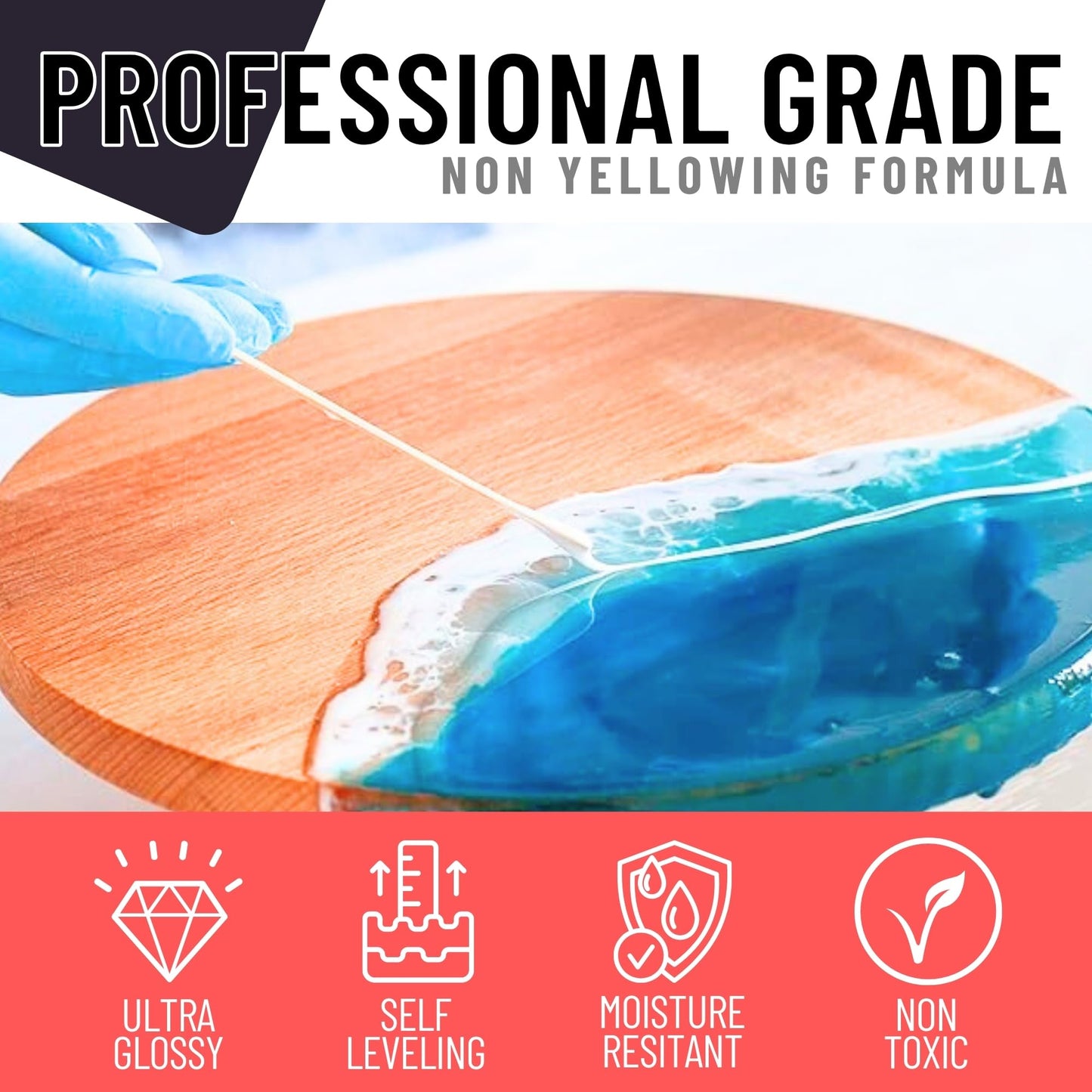 Epoxy Resin Mold Kit (1 Gallon) and Resin Art Supplies - 1:1 Easy Mix Crystal Clear Epoxy Resin Kit for Beginners by Pixiss - Resin Starter Kit for Casting Resin Art and Epoxy Resin Molds