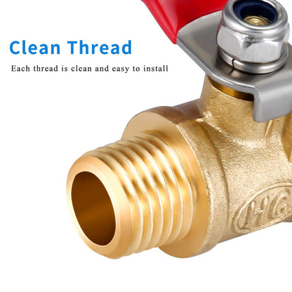 1/4 Inch Ball Valve NPT Air Compressor Brass Valve Female Male Shut Off Small