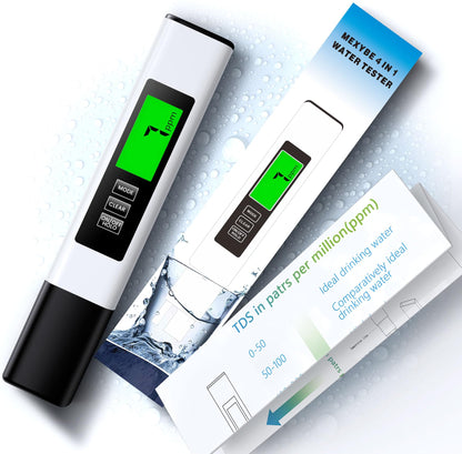 2025 All-New 4 in 1 Tds Meter Digital Water Tester - Accurate and Reliable TDS EC & Temp(°C,°F) Meter - 0-9999ppm - Professional Testing for Drinking Water, RO/DI System, Aquariums etc