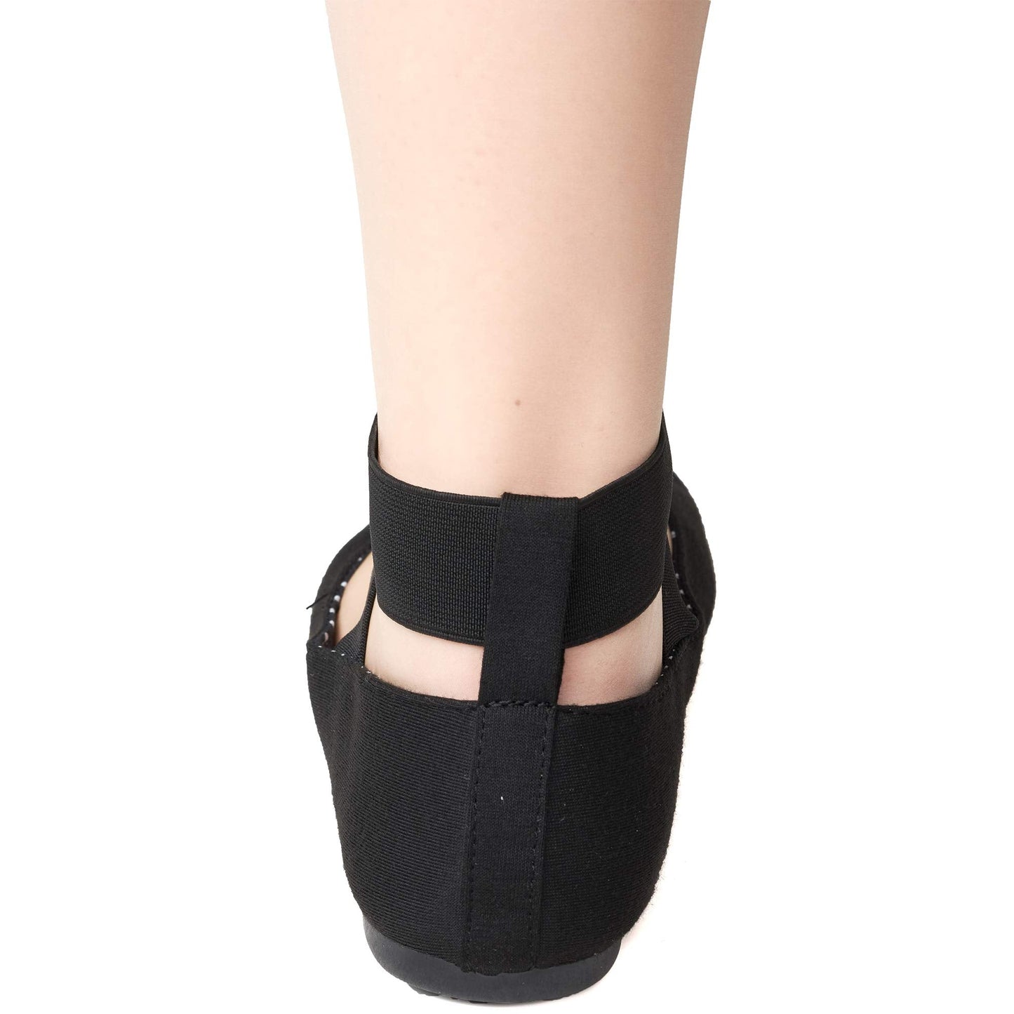 Alpine Swiss Peony Ballet Flats Shoes for Women | Elastic Ankle Strap Flats | Round Closed-Toe Shoes | Slip On Loafers | Padded for Comfort BLK 11