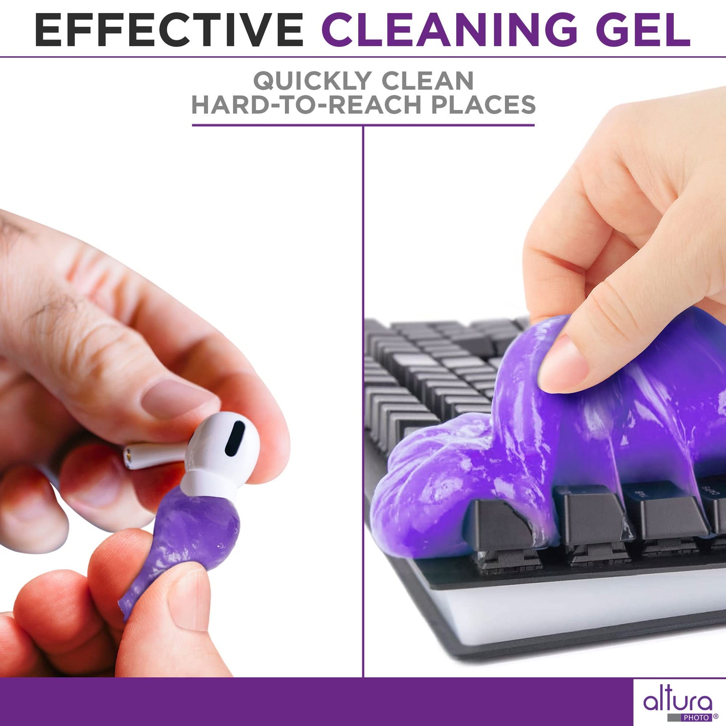 Laptop Computer Keyboard Cleaner - Screen Cleaning Kit All-in-One with Gel & Spray Solution for MacBook and Other Computers