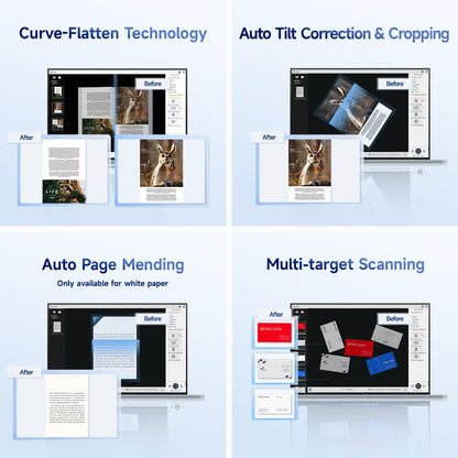 CZUR Shine Ultra Smart Portable Document Scanner, Thin Book Scanner with OCR, USB Document Camera for Desktop/Laptop, Capture Size A3, Compatible with Windows & Mac OS (Not for Android & iOS)