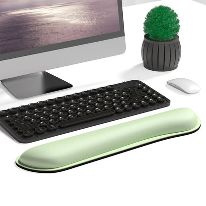 Dapesuom Enlarge Keyboard Wrist Rest, Memory Foam Keyboard Wrist Cushion for Computer Desk Mats Support, Typing Pain Relief Ergonomic Mouse Pad Rests with Non-Slip Base for Gaming, Laptop, Lake Green