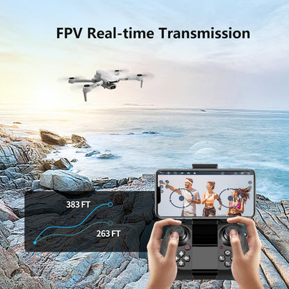 DRONEEYE F10 Foldable Drone with Camera for Adults, Brushless Motor, 1080P HD FPV Live Video, Altitude Hold，Headless Mode,3D Flips, Trajectory Flight, App Control,One Key Start, RC Quadcopter for kids with 2 Batteries