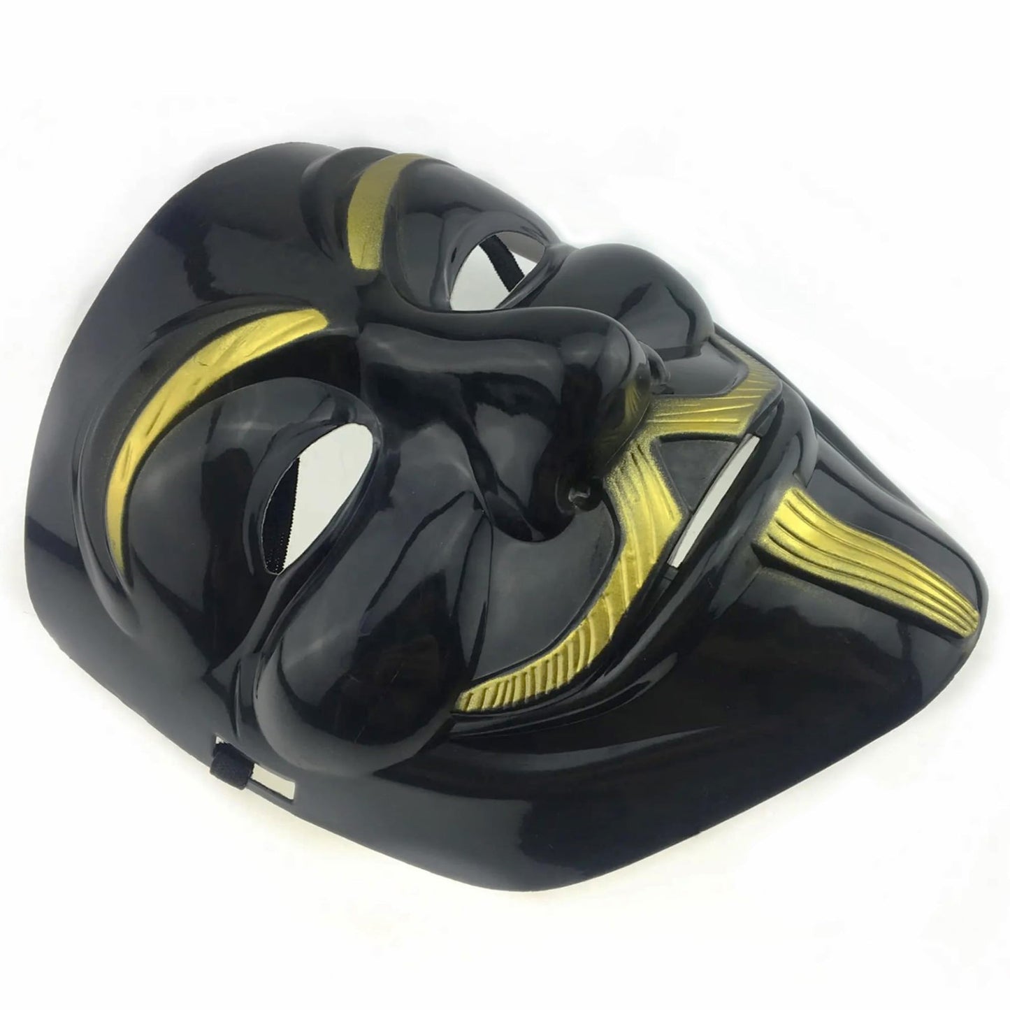 Diximus Black V for Vendetta Mask – Anonymous Guy Fawkes Hacker Mask for Halloween & Costume Parties